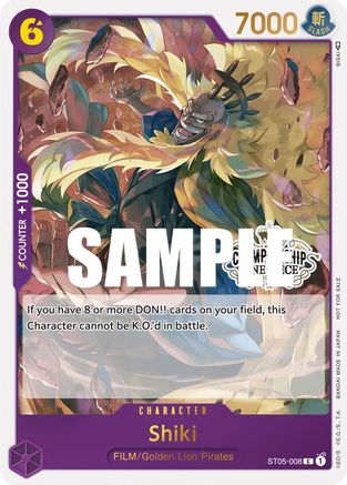 Shiki (Store Championship Participation Pack Vol. 2) (ST05-008) - One Piece Promotion Cards Foil