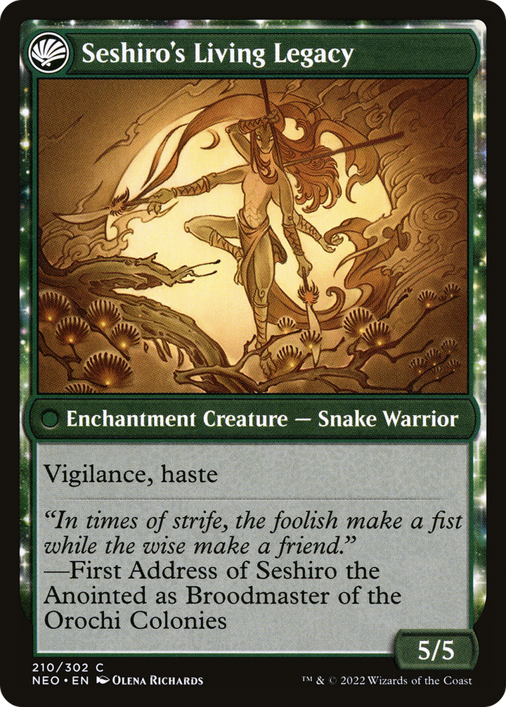 Tales of Master Seshiro // Seshiro's Living Legacy (NEO-210) - : (fandfc, enchantment) Foil