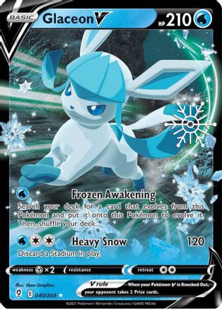 Glaceon V - 040/203 (Holiday Calendar) 40 - Holofoil