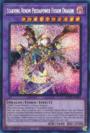 Starving Venom Predapower Fusion Dragon (MP23-EN081) - 25th Anniversary Tin: Dueling Heroes Mega Pack 1st Edition