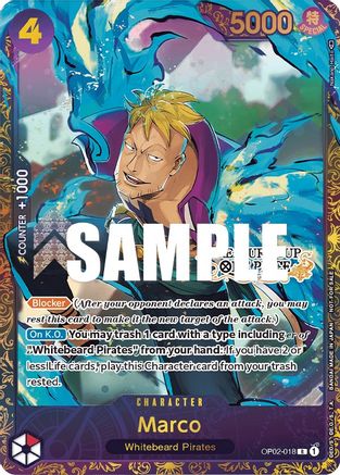 Marco (Treasure Cup) (OP02-018) - One Piece Promotion Cards Foil