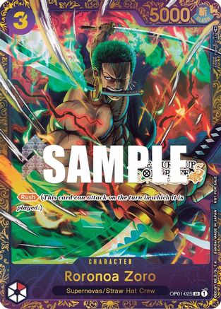 Roronoa Zoro - OP01-025 (Treasure Cup) (OP01-025) - One Piece Promotion Cards Foil