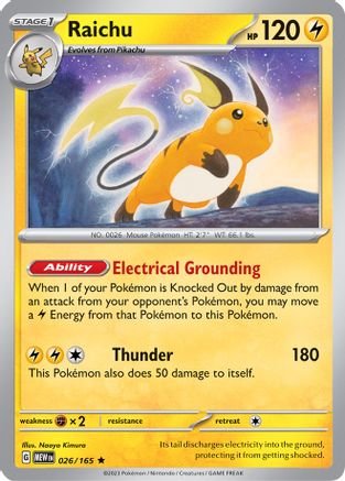 Raichu 26 - Reverse Holofoil