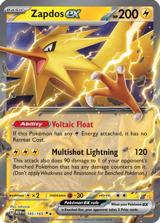 Zapdos ex - 145/165 145 - Holofoil