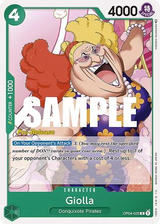 Giolla (OP04-025) - Kingdoms of Intrigue Pre-Release Cards