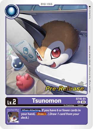 Tsunomon (ST16-01) - Starter Deck 16: Wolf of Friendship Pre-Release Cards Foil