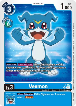 Veemon - P-117 (NYCC 2023 Demo Deck) (P-117) - Digimon Promotion Cards