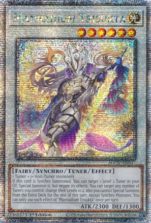 Mannadium Trisukta (Quarter Century Secret Rare) (AGOV-EN037) - Age of Overlord 1st Edition