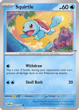 Squirtle - 007/165 (Pokemon Center Exclusive) 7 - Reverse Holofoil