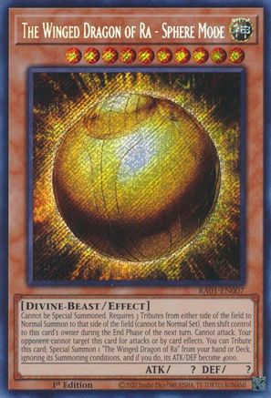 The Winged Dragon of Ra - Sphere Mode (Secret Rare) (RA01-EN007) - 25th Anniversary Rarity Collection 1st Edition