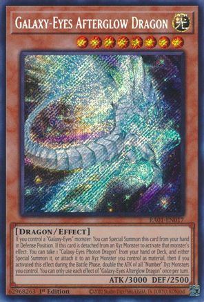 Galaxy-Eyes Afterglow Dragon (Secret Rare) (RA01-EN017) - 25th Anniversary Rarity Collection 1st Edition