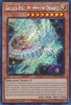 Galaxy-Eyes Afterglow Dragon (Platinum Secret Rare) (RA01-EN017) - 25th Anniversary Rarity Collection 1st Edition