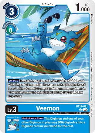 Veemon (NYCC 2023 Demo Deck) (BT12-021) - Across Time