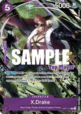 X.Drake (CS 2023 Top Players Pack) (OP01-114) - One Piece Promotion Cards Foil