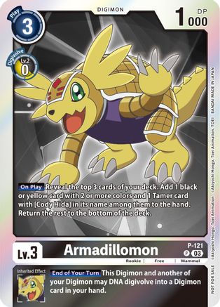 Armadillomon - P-121 (Tamer Party Pack -The Beginning- Ver. 2.0) (P-121) - Digimon Promotion Cards Foil