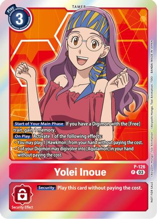 Yolei Inoue - P-126 (Tamer Party Pack -The Beginning- Ver. 2.0) (P-126) - Digimon Promotion Cards Foil