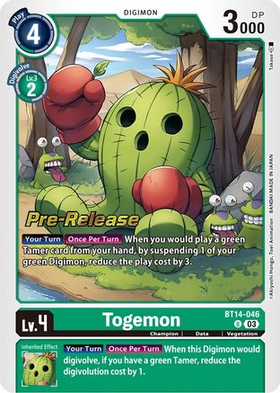 Togemon (BT14-046) - Blast Ace Pre-Release Cards Foil