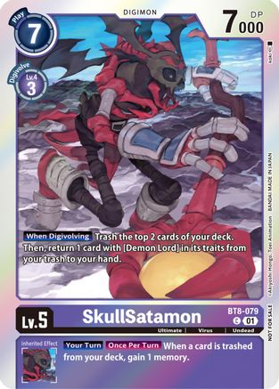 SkullSatamon (Blast Ace Double Pack Set) (BT8-079) - New Awakening Foil