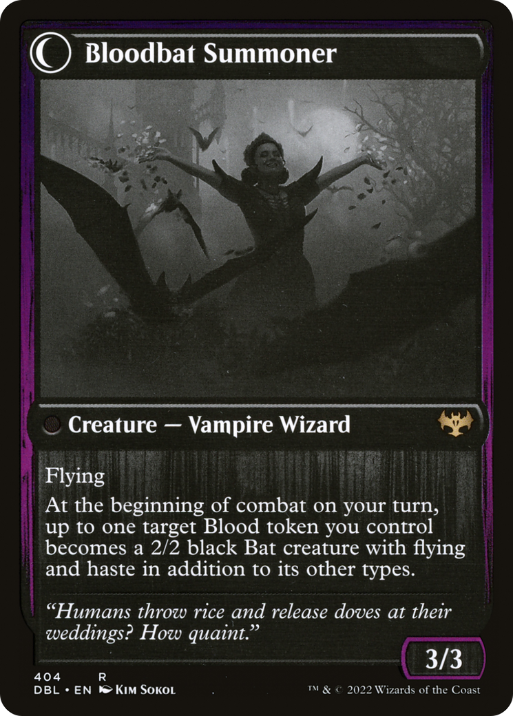 Voldaren Bloodcaster // Bloodbat Summoner (DBL-404) - : (Double Faced Transform) Foil