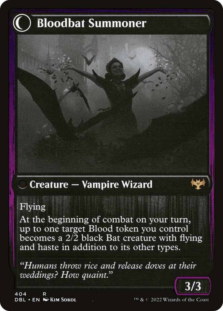 Voldaren Bloodcaster // Bloodbat Summoner (DBL-404) - : (Double Faced Transform) Foil