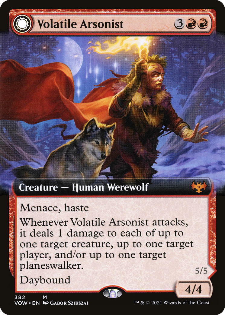 Volatile Arsonist // Dire-Strain Anarchist (VOW-382) - : (Extended Art, Double Faced Transform)