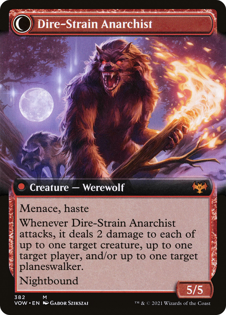 Volatile Arsonist // Dire-Strain Anarchist (VOW-382) - : (Extended Art, Double Faced Transform)