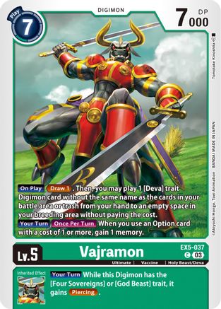 Vajramon (EX5-037) - Animal Colosseum