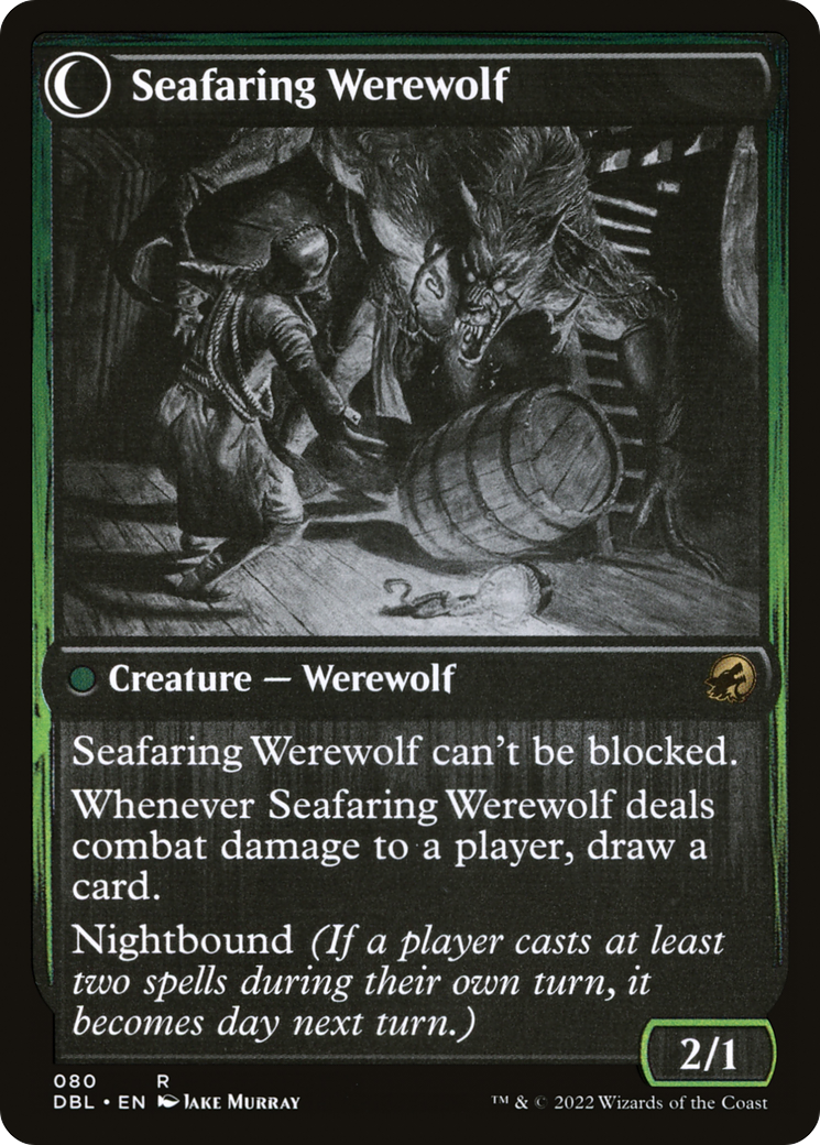 Suspicious Stowaway // Seafaring Werewolf (DBL-080) - : (Double Faced Transform)