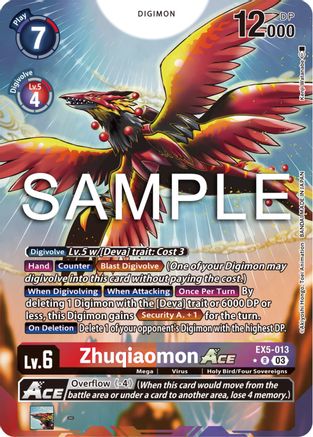 Zhuqiaomon ACE (Alternate Art) (EX5-013) - Animal Colosseum Foil