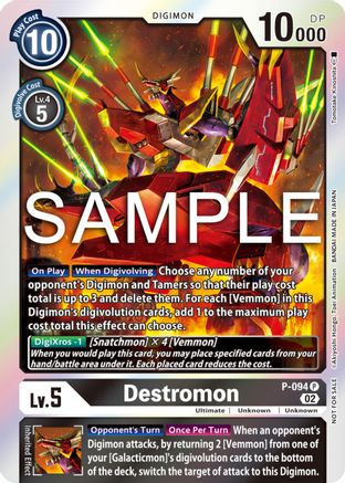 Destromon - P-094 (3rd Anniversary Update Pack) (P-094) - Digimon Promotion Cards Foil