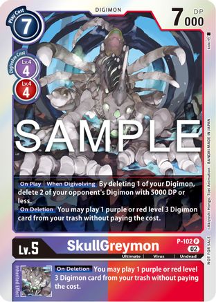 SkullGreymon - P-102 (Limited Card Pack Ver.2) (P-102) - Digimon Promotion Cards Foil