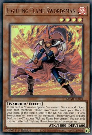 Fighting Flame Swordsman (MZMI-EN001) - Maze of Millennia 1st Edition