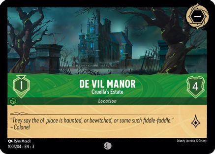 De Vil Manor - Cruella's Estate (100/204) - Into the Inklands Cold Foil