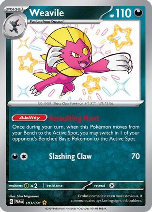 Weavile 183 - Holofoil