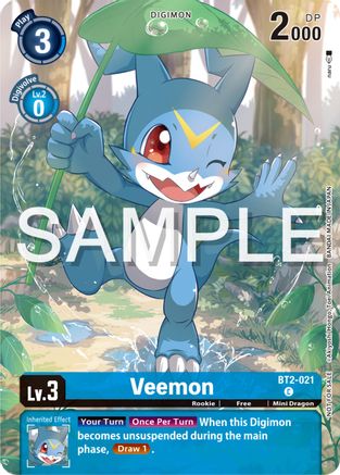 Veemon - BT2-021 (Digimon Illustration Competition Pack 2023) (BT2-021) - Release Special Booster 1.0