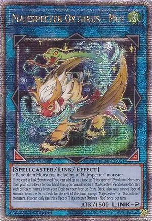 Majespecter Orthrus - Nue (Quarter Century Secret Rare) (PHNI-EN051) - Phantom Nightmare 1st Edition