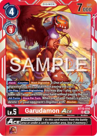 Garudamon ACE (BT15-014) - Exceed Apocalypse Foil