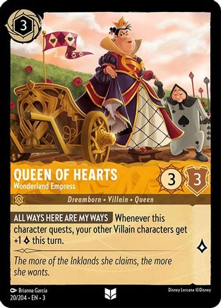 Queen of Hearts - Wonderland Empress (20/204) - Into the Inklands Cold Foil