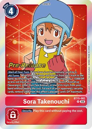 Sora Takenouchi (BT15-082) - Exceed Apocalypse Pre-Release Cards Foil