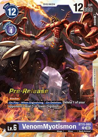 VenomMyotismon (BT15-080) - Exceed Apocalypse Pre-Release Cards Foil