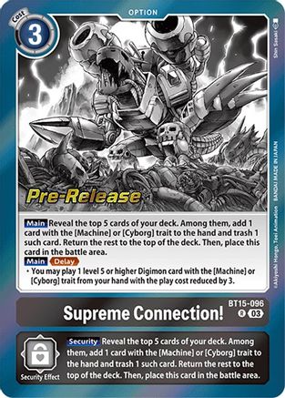 Supreme Connection! (BT15-096) - Exceed Apocalypse Pre-Release Cards Foil