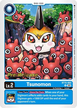 Tsunomon (BT15-002) - Exceed Apocalypse Pre-Release Cards Foil