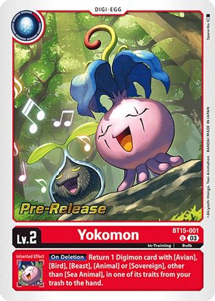 Yokomon (BT15-001) - Exceed Apocalypse Pre-Release Cards Foil