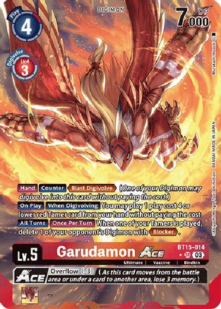 Garudamon ACE (Alternate Art) (BT15-014) - Exceed Apocalypse Foil