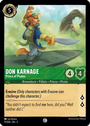 Don Karnage - Prince of Pirates (71/204) - Into the Inklands Cold Foil