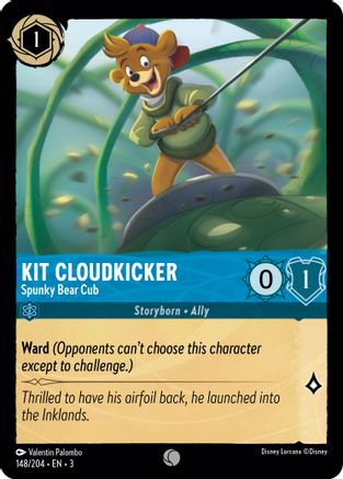 Kit Cloudkicker - Spunky Bear Cub (148/204) - Into the Inklands Cold Foil