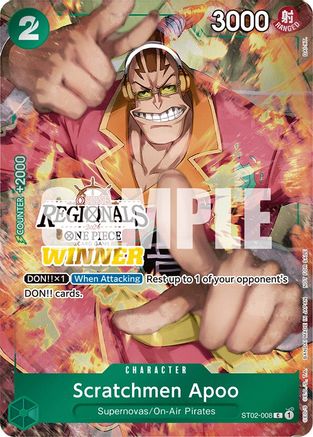 Scratchmen Apoo (Online Regional 2024) [Winner] (ST02-008) - One Piece Promotion Cards