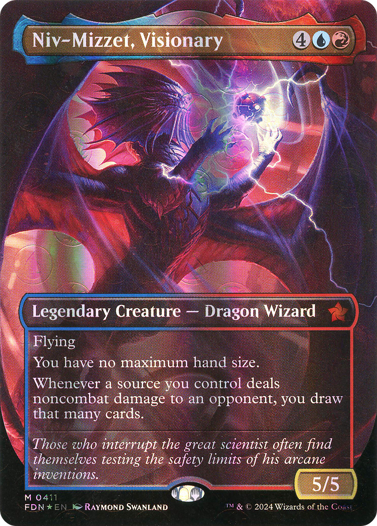 Niv-Mizzet, Visionary (FDN-411) -  (Borderless) Foil