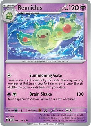 Reuniclus - 072/162 72 - Reverse Holofoil