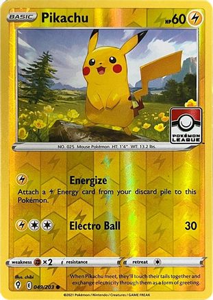 Pikachu - 049/203 (Pokemon League) 49 - Reverse Holofoil